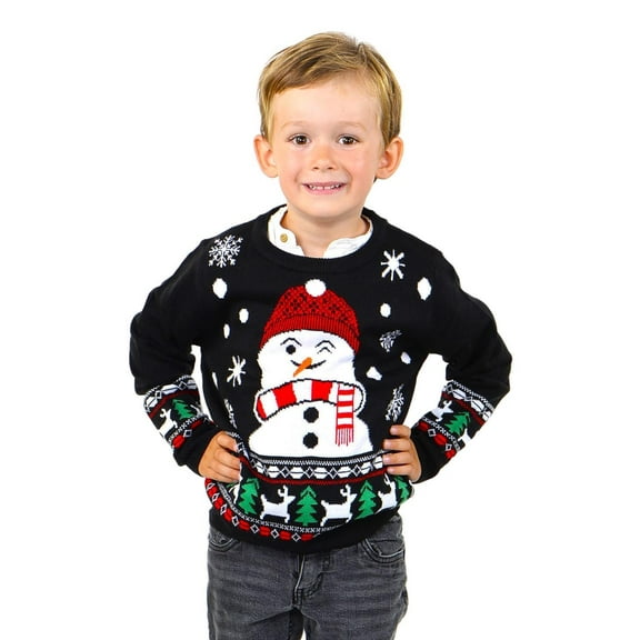 Kesis Kids Christmas Sweater, Children's Acrylic Holiday Pullover for Boys & Girls, 7-8 Years