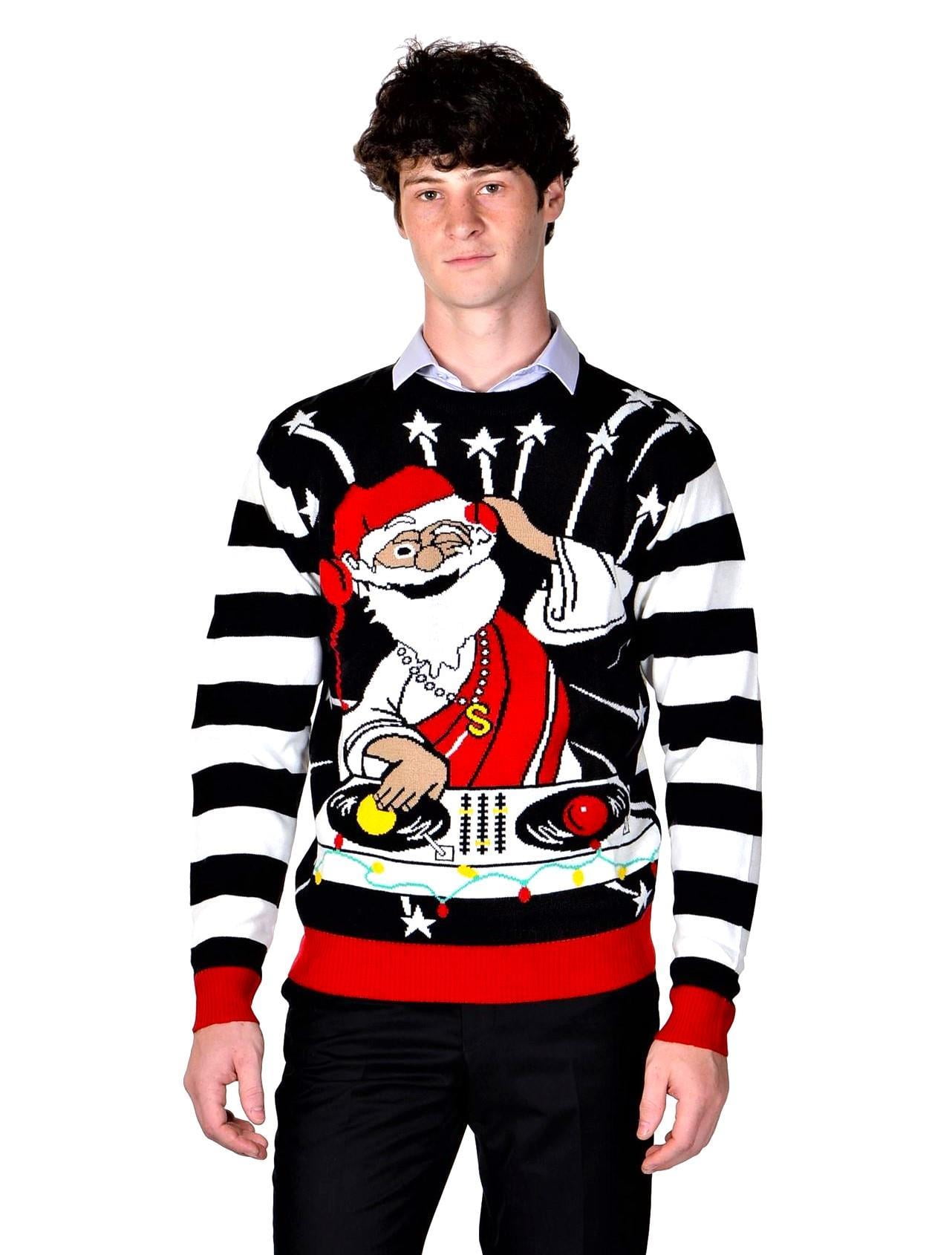 Socal Look Men's Ugly Christmas Sweater, Long Sleeve Crew Socal Look Men's Ugly Christmas Sweater, Long Sleeve Crew