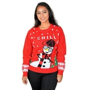 Kesis Women's Ugly Christmas Sweater, Long Sleeve Crew Neck Acrylic Holiday Pullover, M