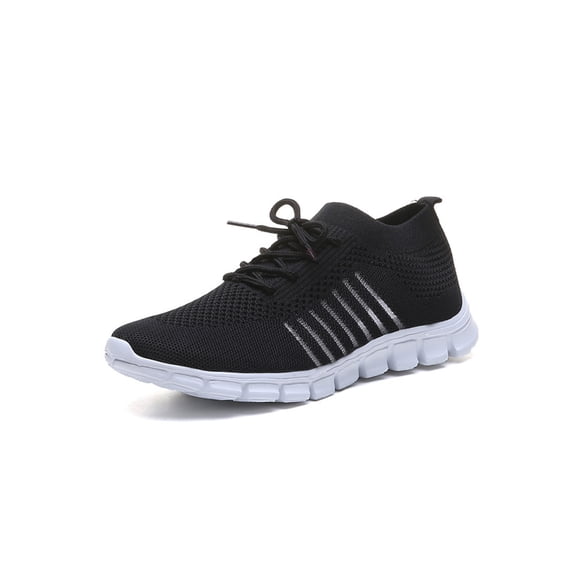 Kesitin Ladies Casual Wear Resistant Round Toe Trainers Daily Cozy Non Slip Low Top Flats