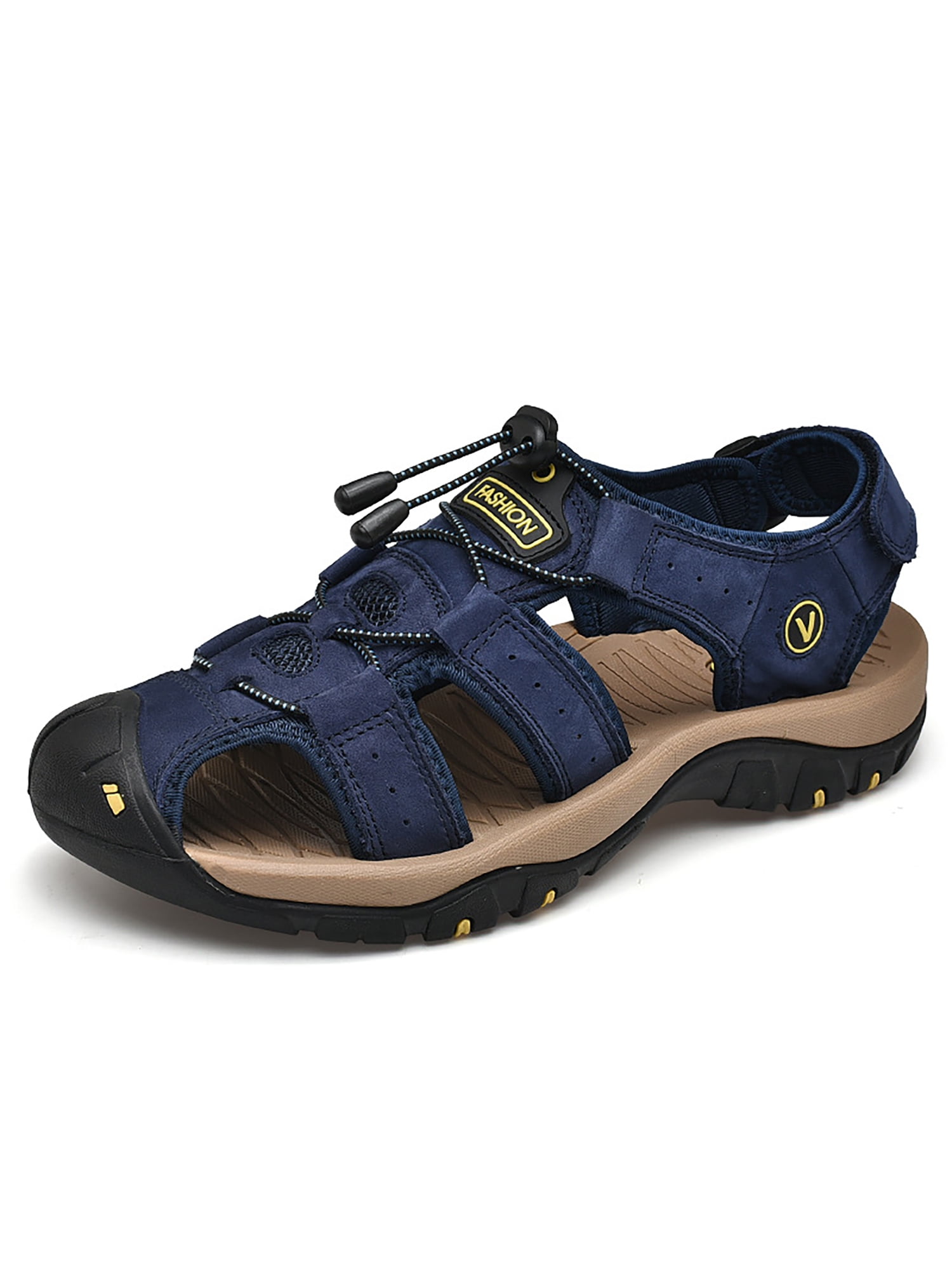 Casual Hiking Sandals Men\'s Dark Blue Athletic Sports Walking Fisherman Shoes Blue Fisherman Sandals for Men for sale | eBay main image 2