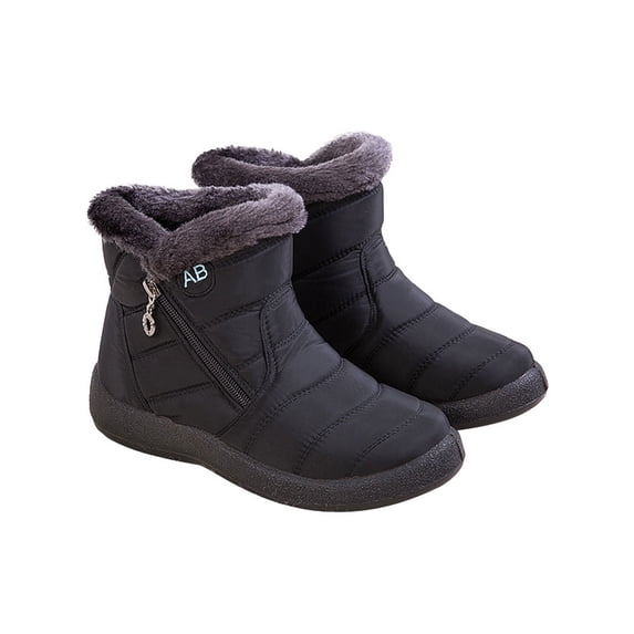 Kesitin Snow Boots for Women, Warm Ankle Booties Waterproof Outdoor Winter Anti-Slip Zipper Shoes
