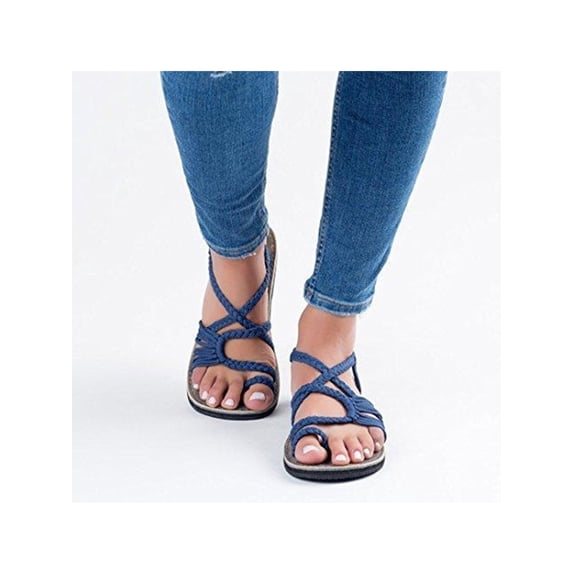 Kesitin Summer Sandals Womens Slip on Casual Flip Flops Shoes Size 4.5-12