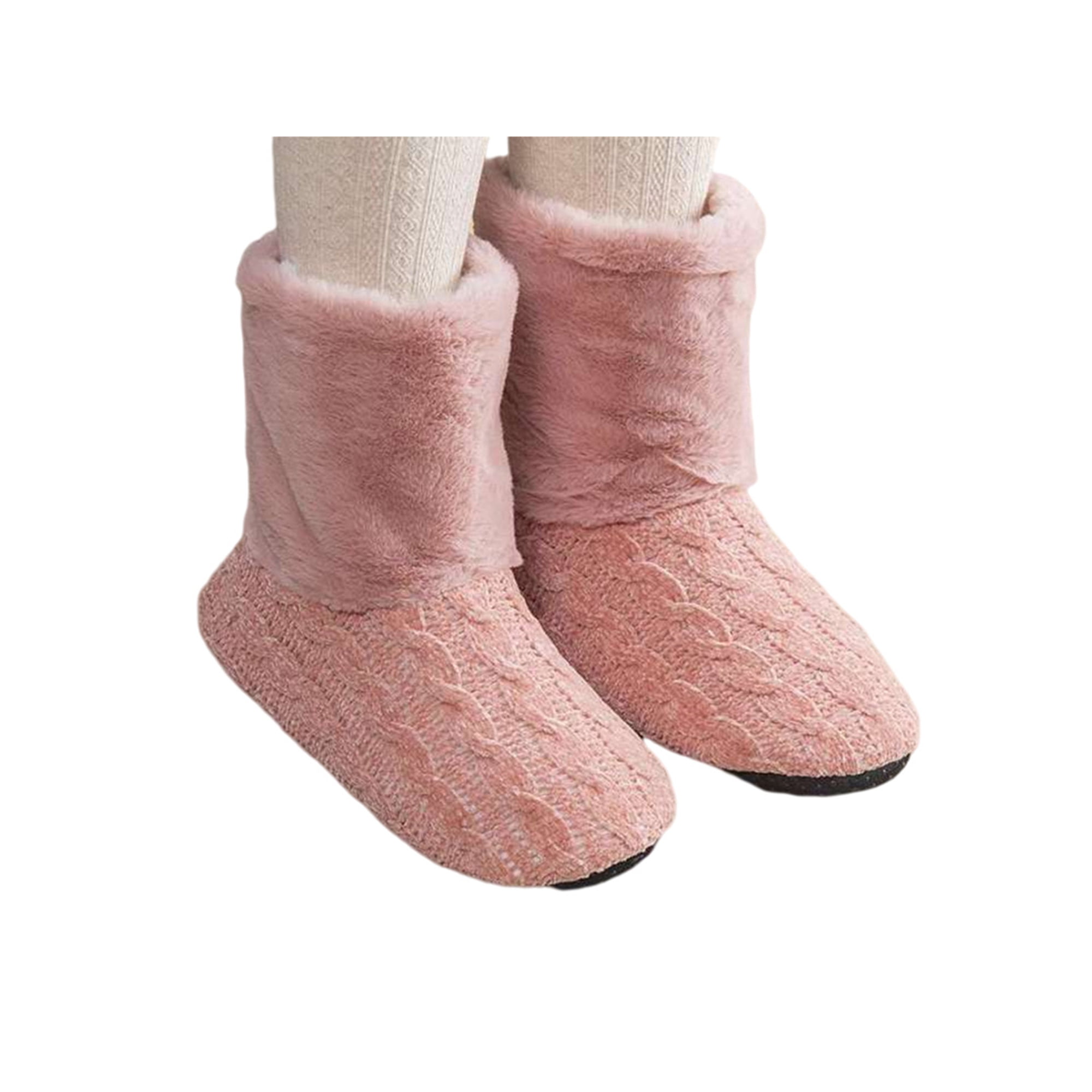 Kesitin Winter House for Women Plush Lining Slip-on Boots Slipper Walmart.com