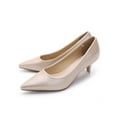 thumbnail image 1 of Kesitin Womens Anti-Slip Pointed Toe Heels Formal Fashion Kitten Heel Pump Nude 7.5, 1 of 7