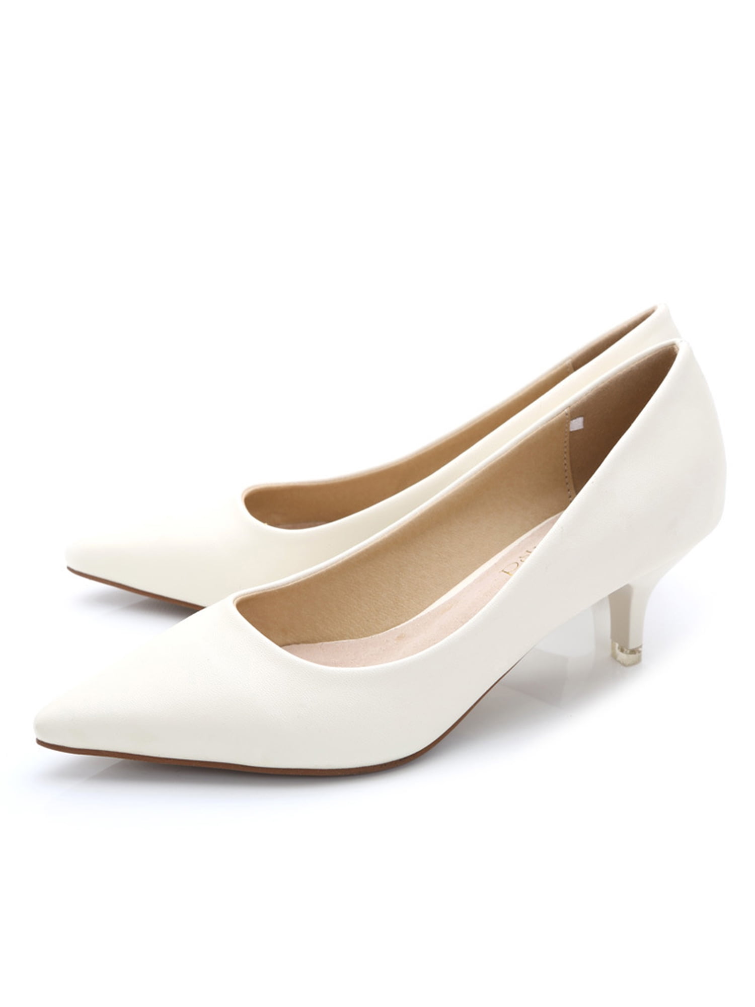 Buy LEMON & PEPPER Off White Womens Casual Wear Slip On Heeled Shoes |  Shoppers Stop
