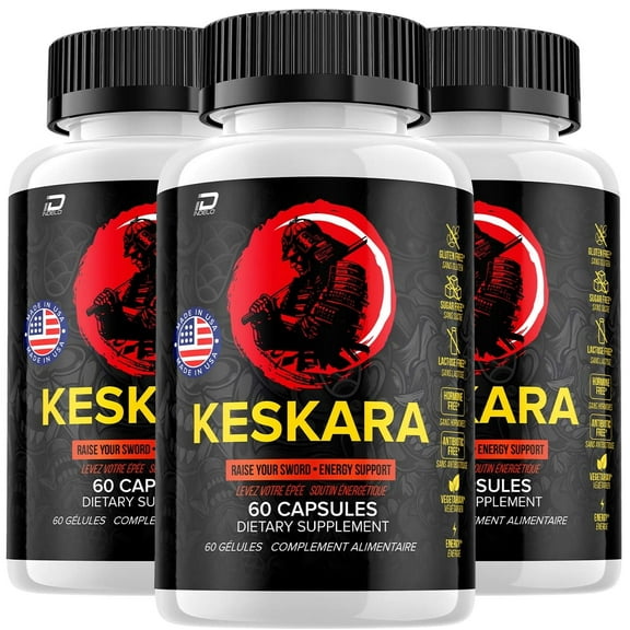 Keskara for Men Capsules Kes Kara Vitamin Complex Pills, Energy, 3 Pack, 180 Capsules