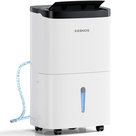 Kesnos 150 Pint Dehumidifier with Pump for Home and Basements up to 7000 Sq. Ft, with Bucket, Drain Hose, Portable, Auto Defrost and Self-Drying