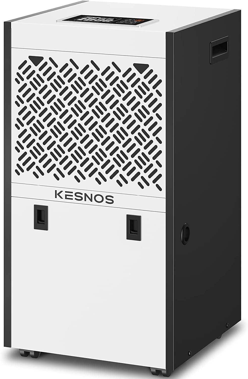 Kesnos 155 Pint Commercial Dehumidifier with 6.6ft Drain Hose and 1.32 Gallons Water Tank for Space up to 8000 Sq. Ft - 24 Hr Timer Ideal for Basements, Industrial or Commercial Space Moisture Remove