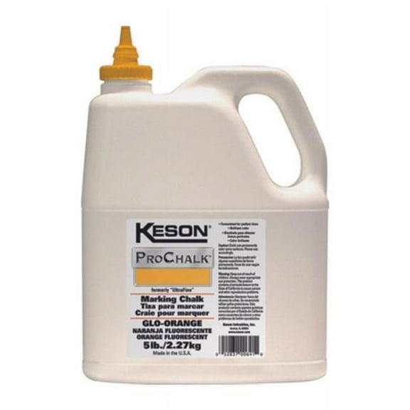 Keson Marking Chalk, Orange, Semi-Permanent, 5lb 105GO