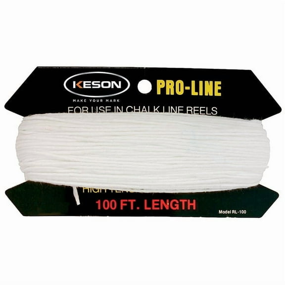 Keson Chalk Line,White,100 ft.,For 6XGL1 RL100