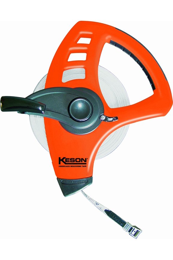 FLT18200 Freewheeling Fiberglass Tape Measure (Graduations: ft., in., 1/8), 200-Foot CA3