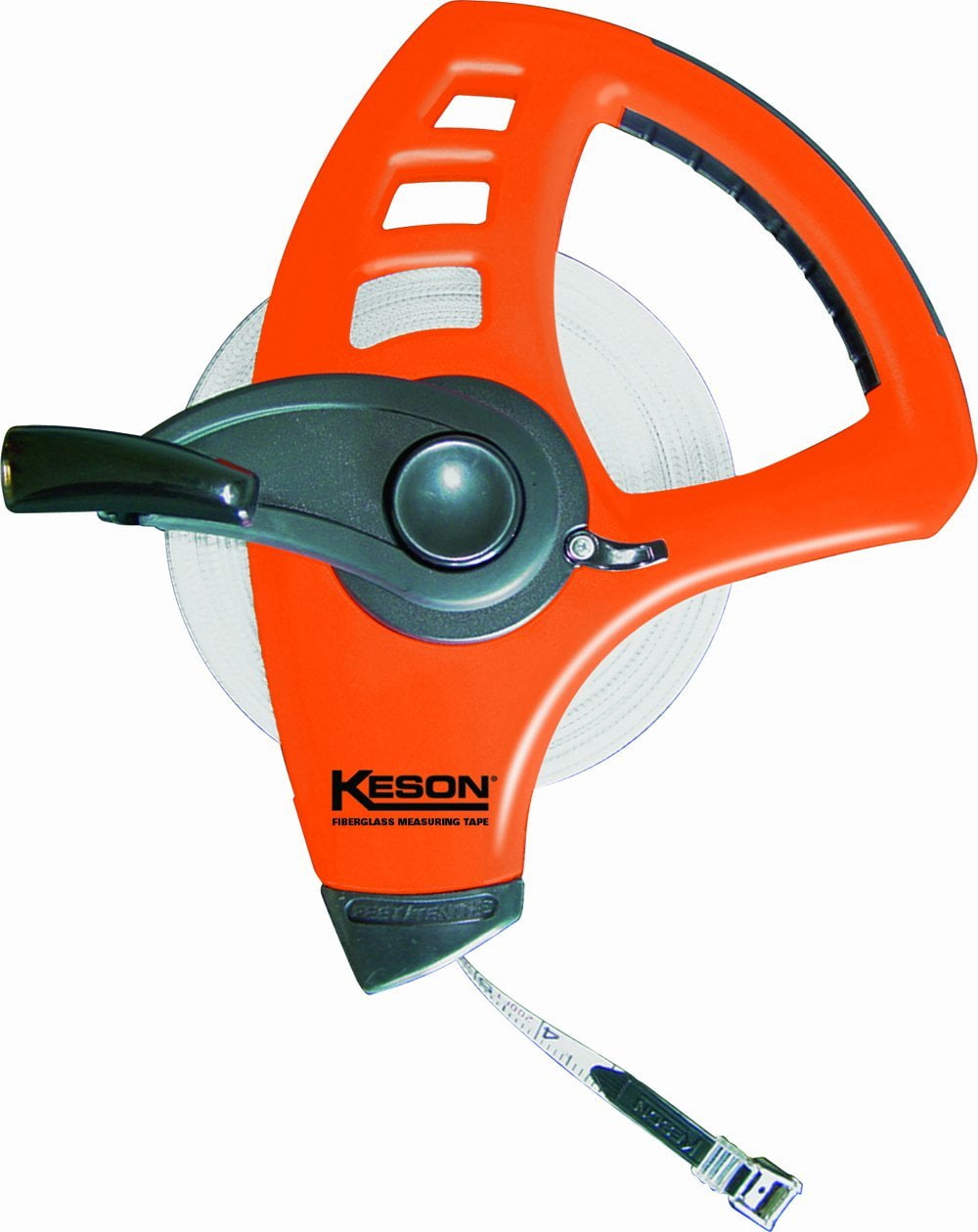 Keson FLT50MM Freewheeling Fiberglass Tape Measure (Graduations,: m, cm, 5mm & m, cm, 2mm), 50-Meter CA3