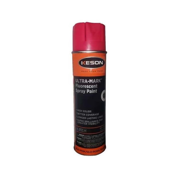 Keson Inverted Marking Paint, 20 oz., Glo-Pink, Water -Based SP20GP