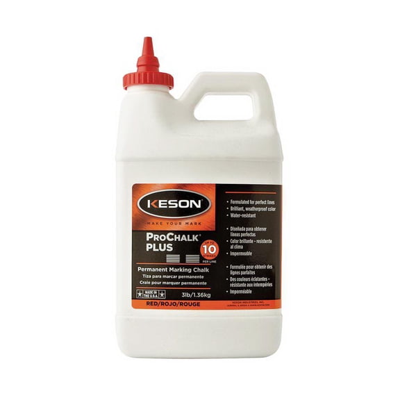 Keson Marking Chalk, Red, Permanent, 3 lb PM103RED