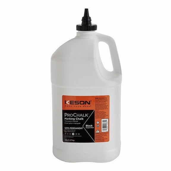 Keson Marking Chalk, Black, Semi-Permanent, 5lb 105BLACK