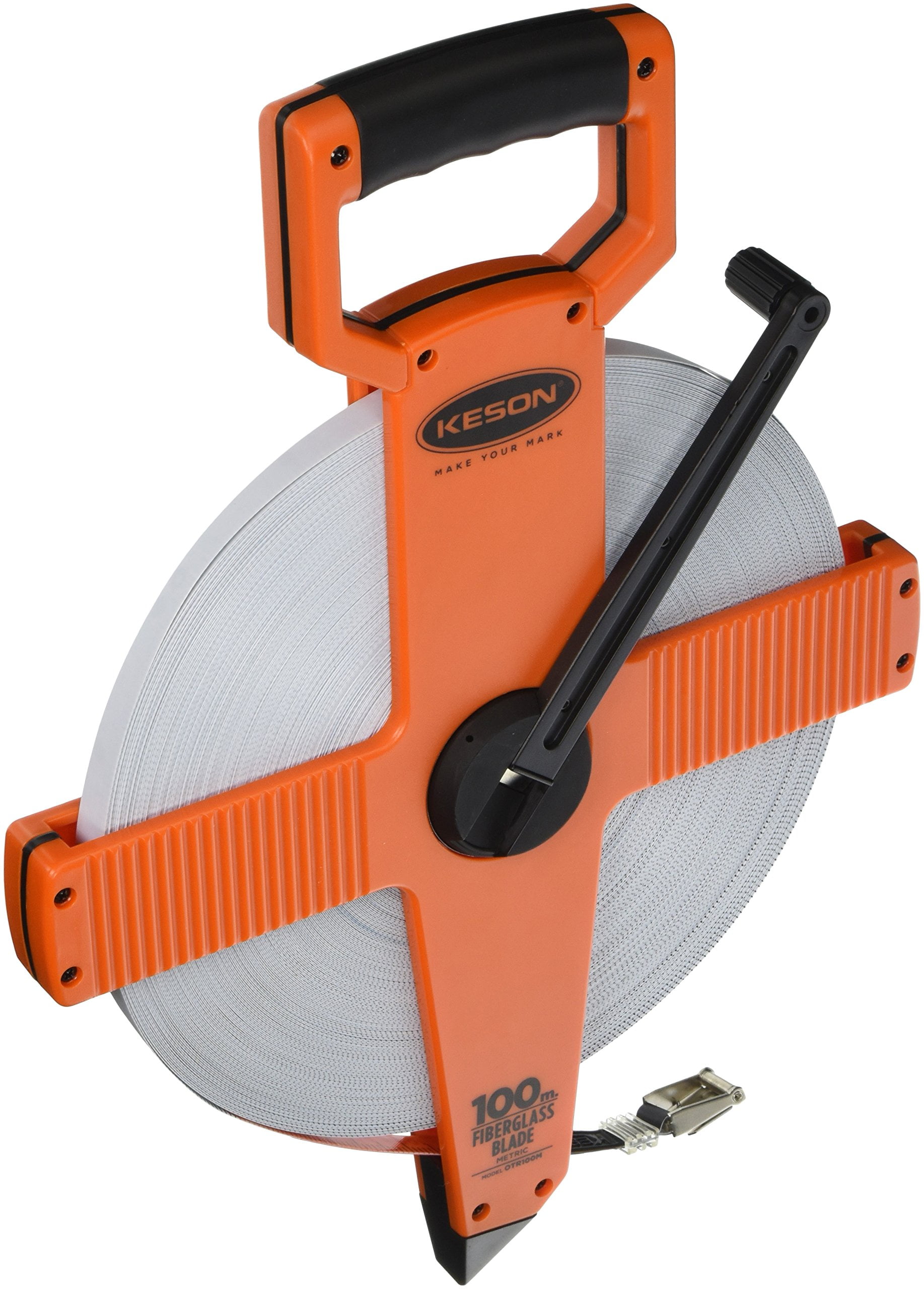 Keson OTR100M Open Reel Fiberglass Tape Measure Reel (Graduations: 2mm), 100-Meter CA2
