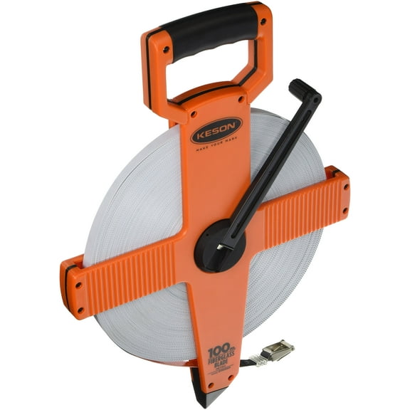 Keson OTR100M Open Reel Fiberglass Tape Measure Reel (Graduations: 2mm), 100-Meter CA2