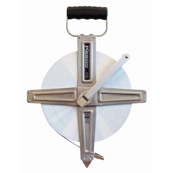 Keson SNR18300 Nylon-Reinforced Steel Blade Tape Measure with Stainless Steel Housing with Hook End (Graduations: ft., in., 1/8), 300-Foot CA3