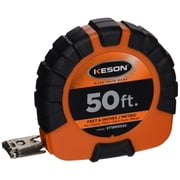 Keson ST18M503X Closed-ABS Housing Steel Tape Measures, Speed Rewind Graduations ft., in., 1/8 & cm, mm, 50-Foot / 15M