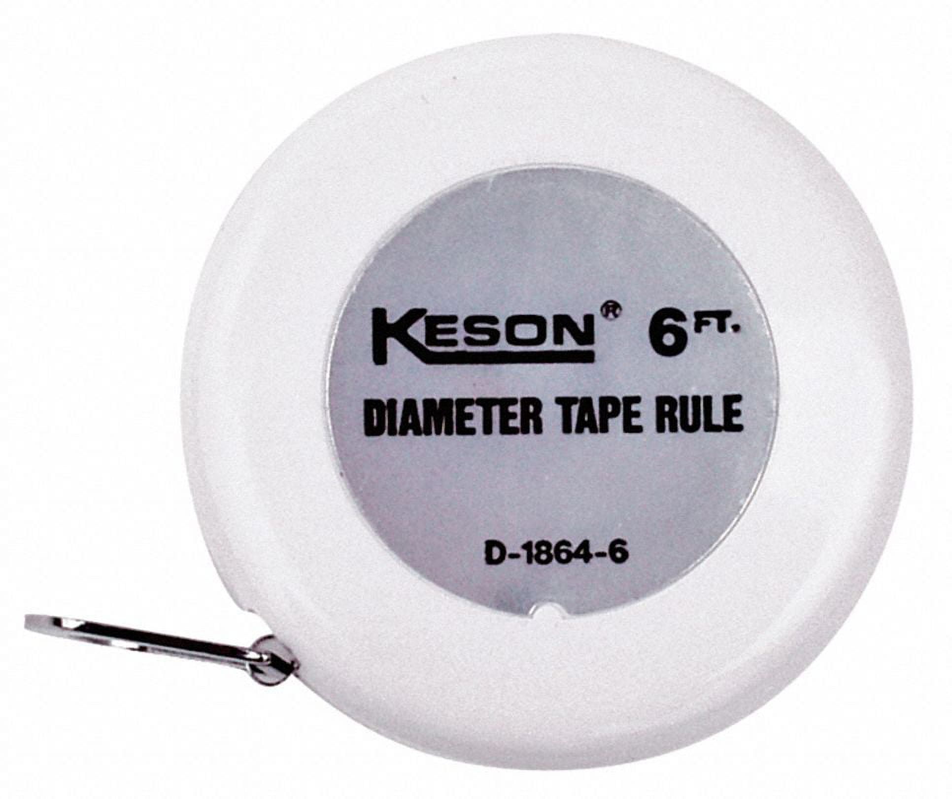 Keson 6 ft Wrap-a-Round/Diameter Tape Measures, 1/4 in Blade D18646