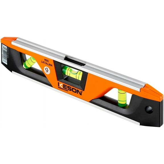 Keson Torpedo Level, 9-Inch, Magnetic, Black/Orange