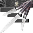 thumbnail image 1 of Kessaku 3.5-Inch Paring & 2.75-Inch Bird's Beak Tourne & 5.5-Inch Utility Knife Set - Samurai Series - Forged High Carbon 7Cr17MoV Stainless Steel - Pakkawood Handle with Blade Guards, 1 of 11