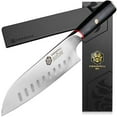 thumbnail image 1 of Kessaku 7-Inch Santoku Knife - Spectre Series - Forged Japanese AUS-8 High Carbon Stainless Steel - Granton Edge - Pakkawood Handle with Blade Guard, 1 of 9