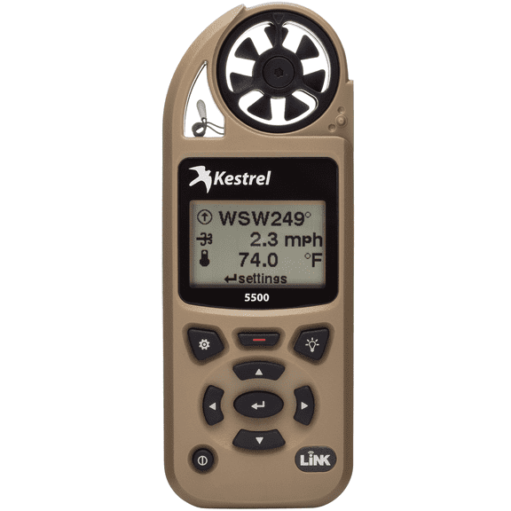 Kestrel 5500 Weather Meter with LiNK and Vane Mount, Tan