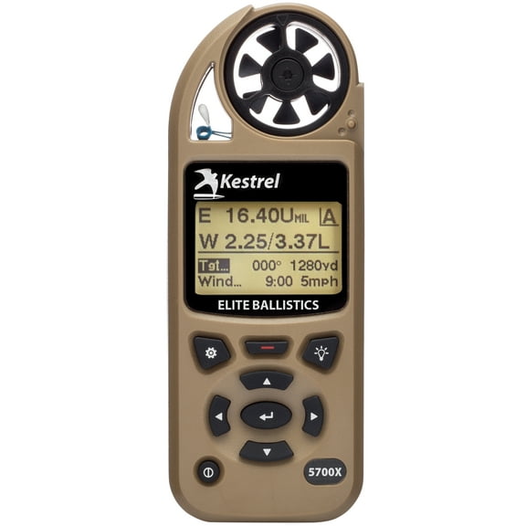 Kestrel 5700X Elite Weather Meter with Applied Ballistics, Berry Compliant, Tan