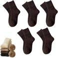 thumbnail image 1 of Kesuv Fall Socks, Kesuv 5 Pairs Women's Solid Mid-calf Socks, Nyzfexk Sock, for Fall Winter, Womens Thick Thermal Crew Sock Comfortable, 1 of 6