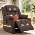 thumbnail image 1 of Sfxingyou  Manual  Swivel Rocker Recliner Chair for Adults with Massage and Heat Glider Rocking Recliner Chairs for Living Room Bedroom Overstuffed Soft Reclining Sofa Chair with Pockets and Cup Hold, 1 of 9