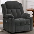 thumbnail image 1 of Sfxingyou Adult Fabric Solid Print Recliner Chair with Massage and Heat, Black Fabric, 1 of 7