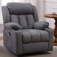 thumbnail image 1 of Sfxingyou  Manual  Swivel Rocker Recliner Chair for Adults with Massage and Heat Glider Rocking Recliner Chairs for Living Room Bedroom Overstuffed Soft Reclining Sofa Chair with Pockets and Cup Hold, 1 of 9