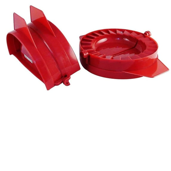 Ketar Empanadas Press Dumpling Maker Set, BPA-Free Plastic, Red, Dough Cutter & Wrapper Mold - 2 Pcs