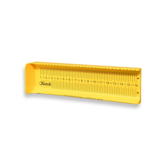 Ketch Karbonate Fish Measuring Board/Ruler - 16" Ice Fishing/Panfish Ruler