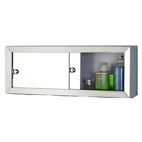 Ketcham 2408M cosmetic box with sliding door mirror, 8.75 in H x 24 in W