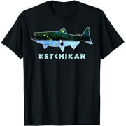 Ketchikan Alaska King Salmon Fishing Vacation Flag Orca Gift T-Shirt
