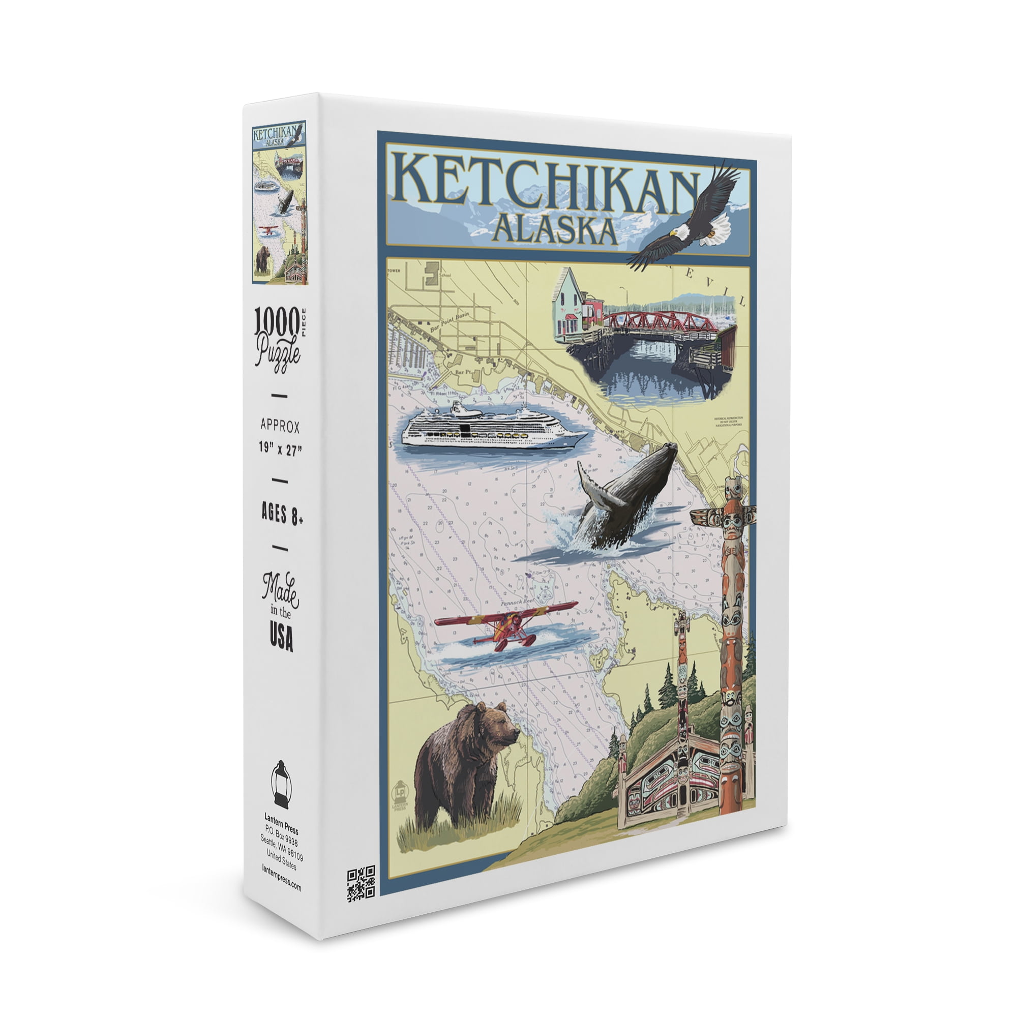 Ketchikan, Alaska, Nautical Chart (1000 Piece Puzzle, Size 19x27