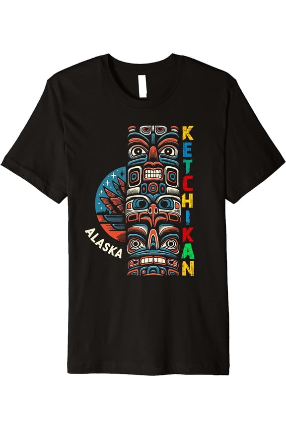 Ketchikan Alaska Totem Pole Ketchikan Alaska Souvenir Premium T-Shirt