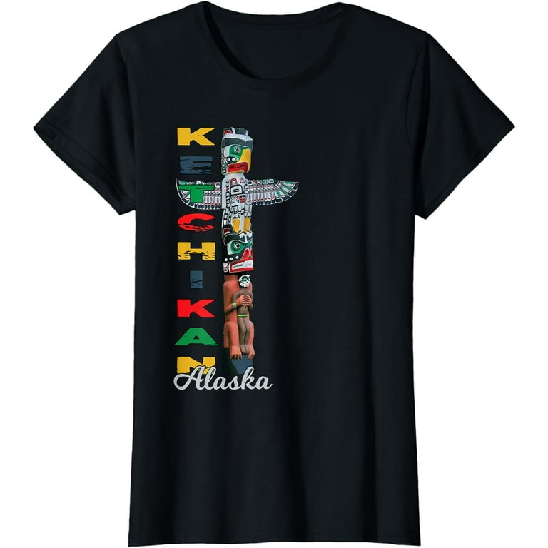 Ketchikan Alaska Totem Pole Souvenir T-Shirt Native Art Ketchikan Alaska Totem Pole Souvenir T-Shirt Native Art
