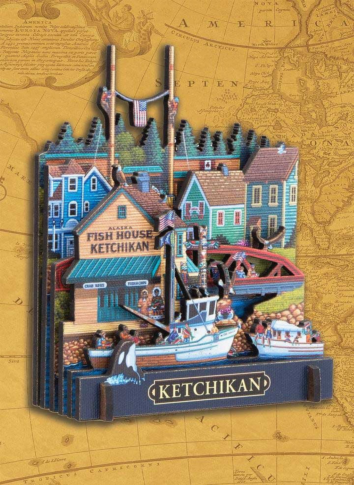 Ketchikan, a 6piece Puzzle by Dowdle Folk Art