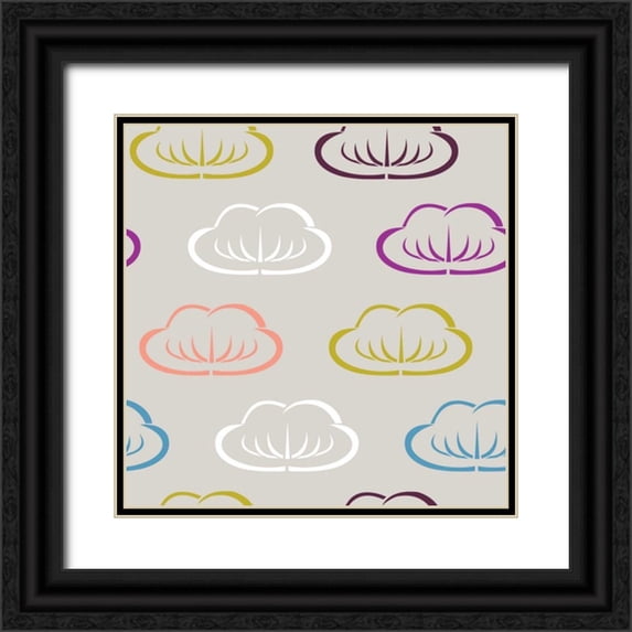 Ketchum, Nicole 12x12 Black Ornate Wood Framed with Double Matting Museum Art Print Titled - Clouds II