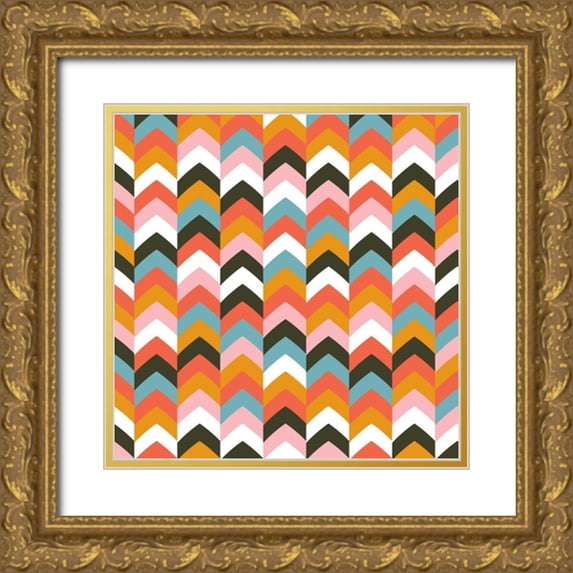 Ketchum, Nicole 20x20 Gold Ornate Wood Framed with Double Matting Museum Art Print Titled - Arrows II