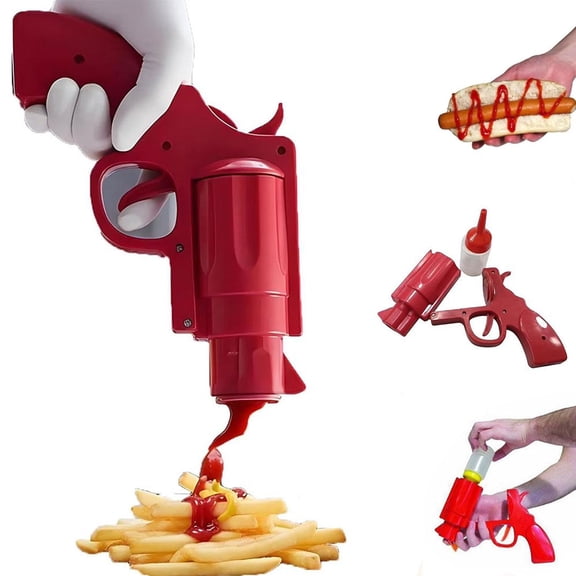 Ketchup Dispenser, Shape Kitchen Sauce Spice,Kitchen Condiment Dispenser Bottle for BBQ,Mustard, Syrup & More,Ketchup DispenserEasy Squeeze Mess-Free Quick Reloading Tool Becoming Food Expert