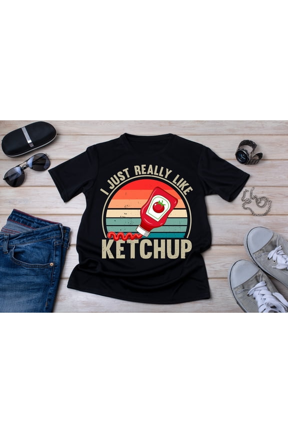 Ketchup Lover Shirt: Tomato Sauce Fan Tee, Vintage Birthday Gift