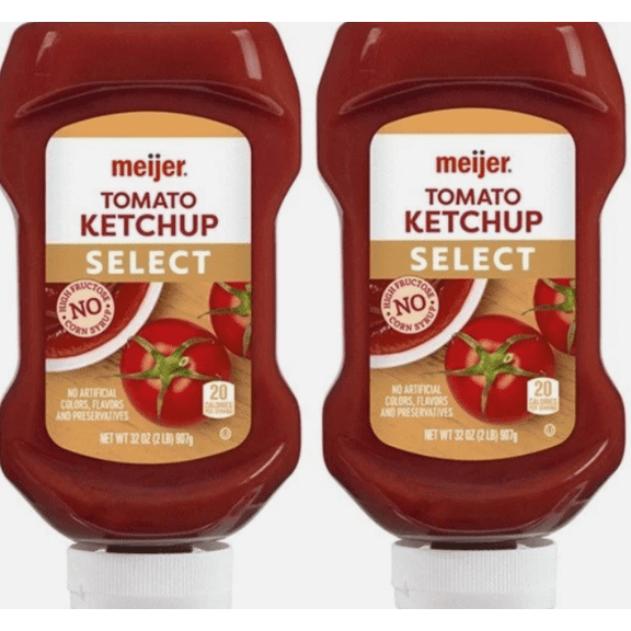 Ketchup No High Fructose Corn Syrup, 2 Bottles, 32 oz Each