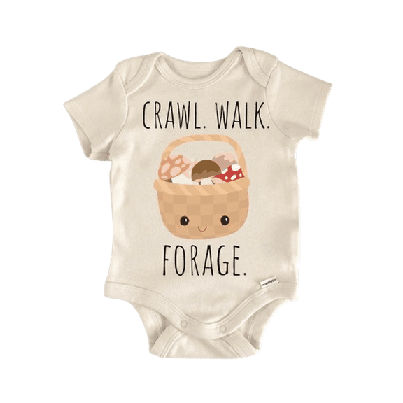 Mushroom Forage Foraging Newborn Baby Bodysuit