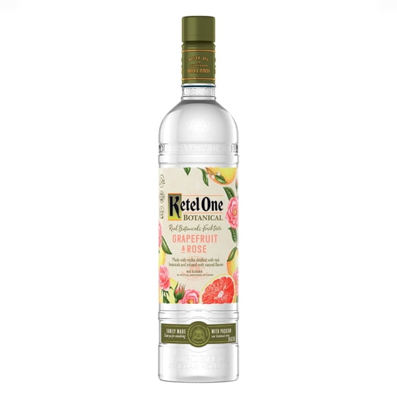 Ketel One Botanical Grapefruit & Rose Vodka Distilled With Real Botanicals And Infused With Natural Flavors, 750 mL, 30% ABV
