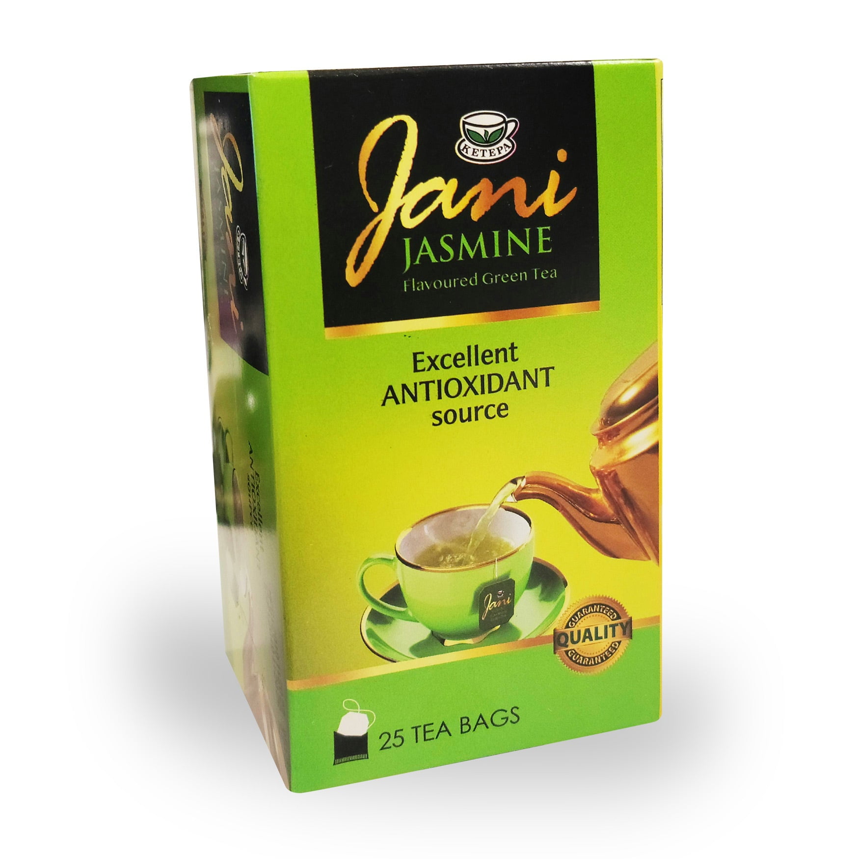 Ketepa Jani Green Tea Jasmine Flavor 25 Tea Bags Net Weight 50g